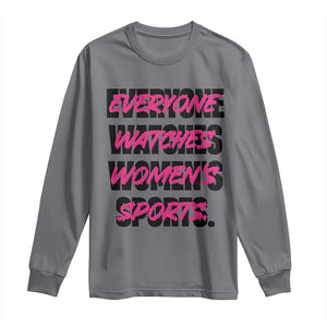 Womens Sports Long Sleeve Shirt Feminist Body Positivity Inclusive Equality TS10 Charcoal Print Your Wear