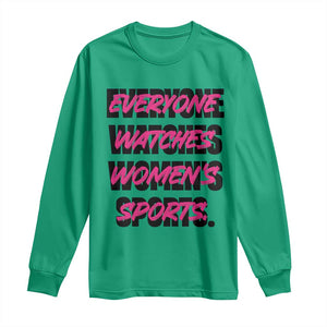 Womens Sports Long Sleeve Shirt Feminist Body Positivity Inclusive Equality TS10 Irish Green Print Your Wear