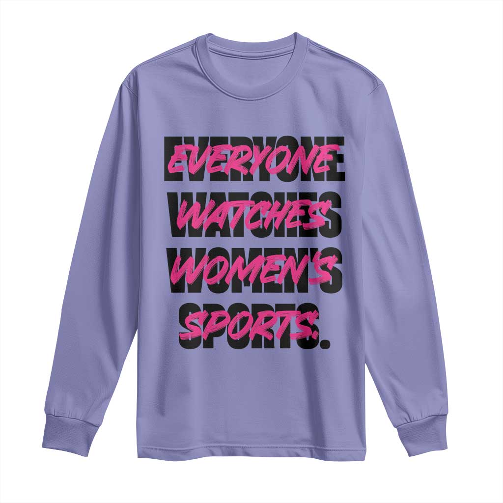 Womens Sports Long Sleeve Shirt Feminist Body Positivity Inclusive Equality TS10 Violet Print Your Wear