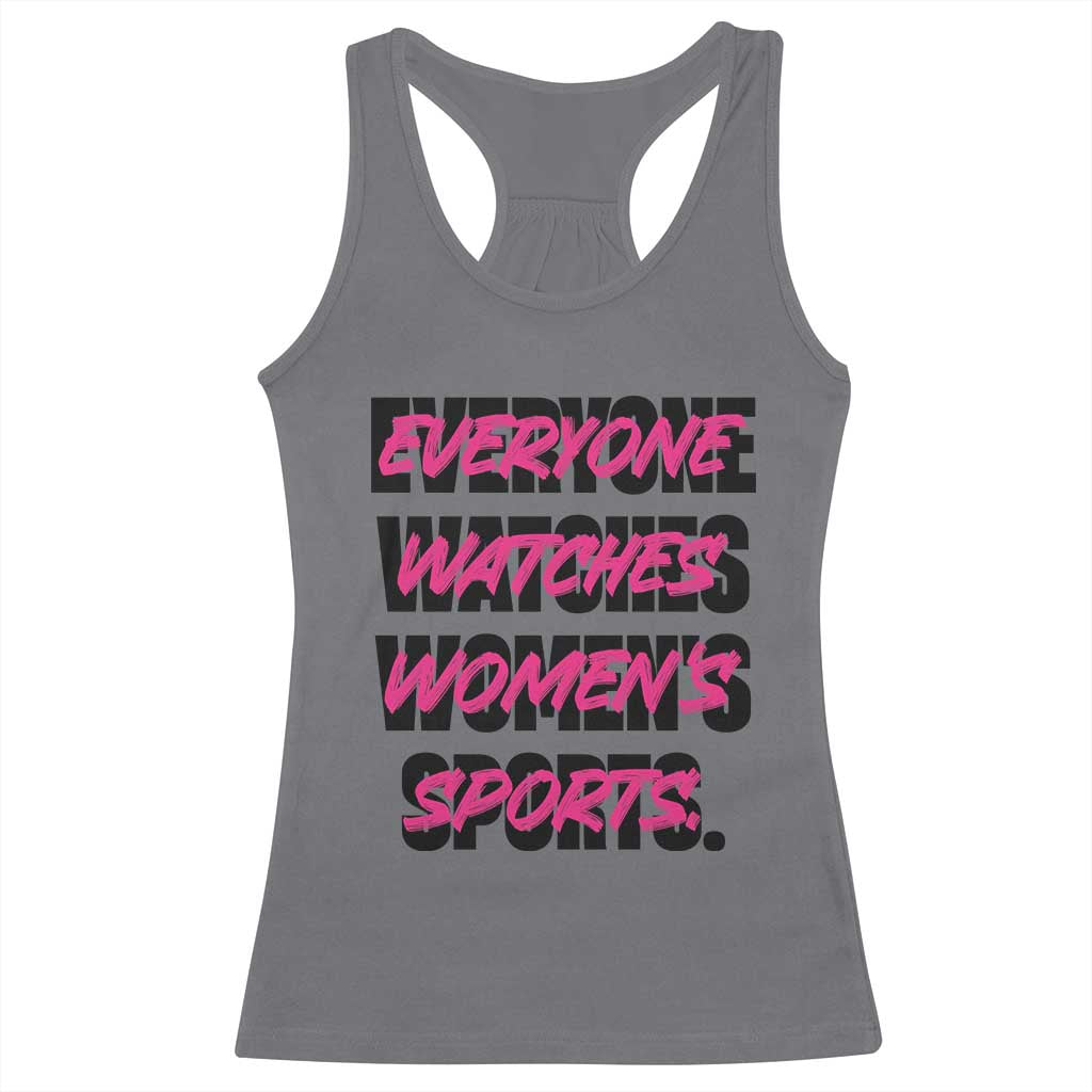 Womens Sports Racerback Tank Top Feminist Body Positivity Inclusive Equality TS10 Charcoal Print Your Wear
