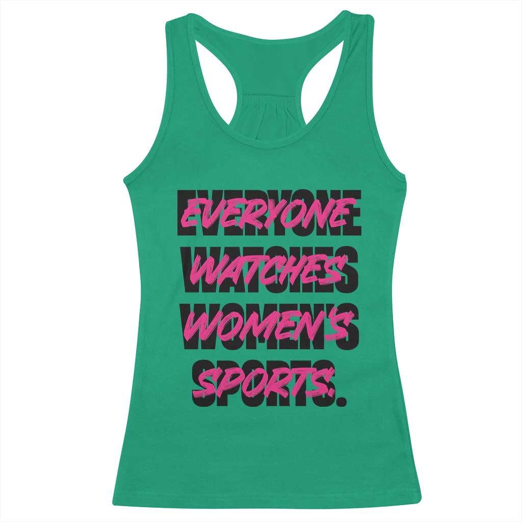 Womens Sports Racerback Tank Top Feminist Body Positivity Inclusive Equality TS10 Irish Green Print Your Wear