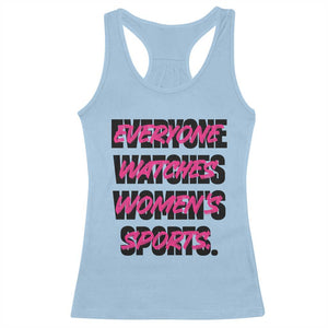 Womens Sports Racerback Tank Top Feminist Body Positivity Inclusive Equality TS10 Light Blue Print Your Wear