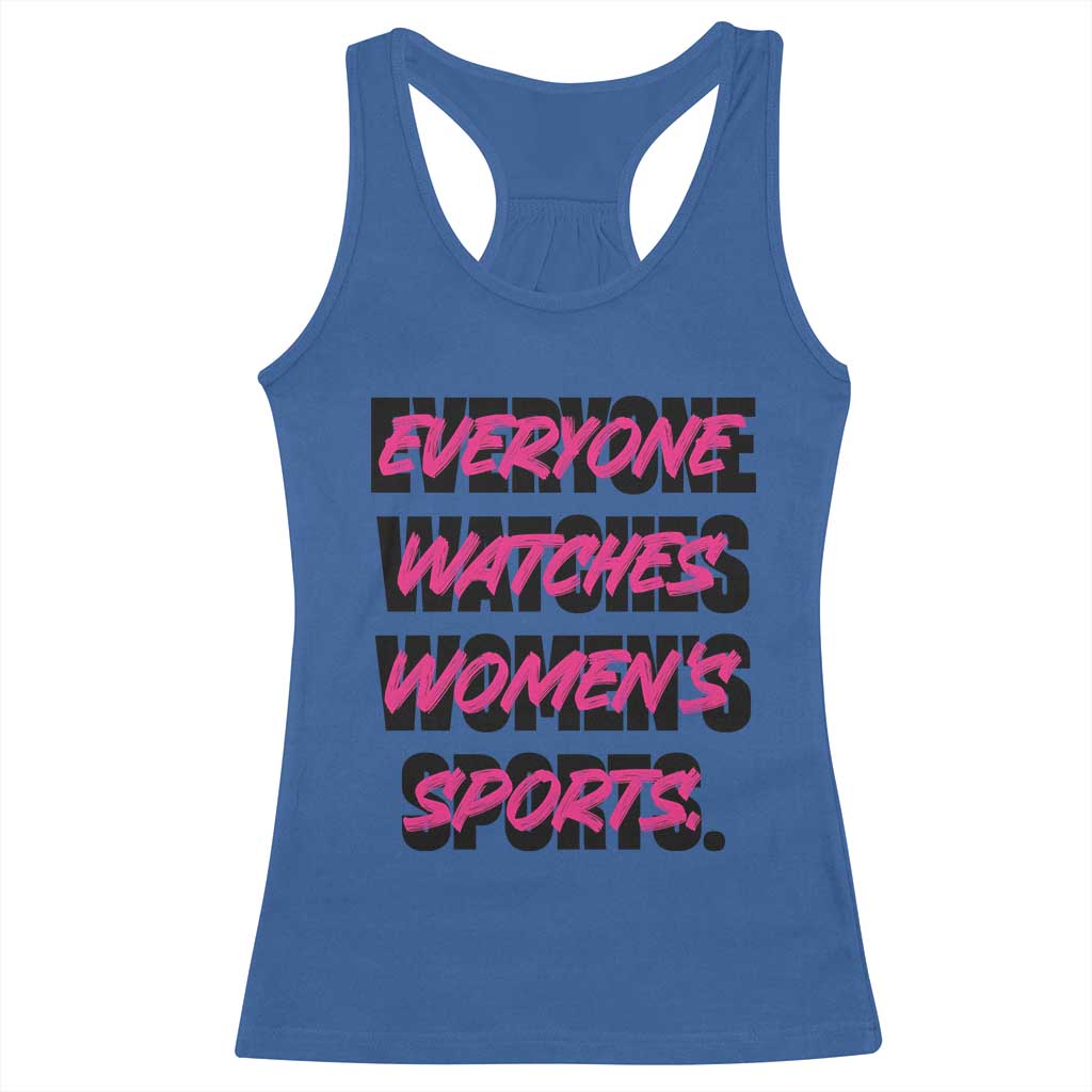 Womens Sports Racerback Tank Top Feminist Body Positivity Inclusive Equality TS10 Royal Blue Print Your Wear