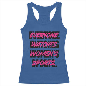 Womens Sports Racerback Tank Top Feminist Body Positivity Inclusive Equality TS10 Royal Blue Print Your Wear