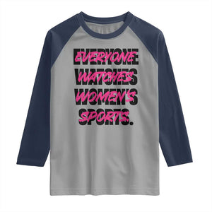Womens Sports Raglan Shirt Feminist Body Positivity Inclusive Equality TS10 Sport Gray Navy Print Your Wear