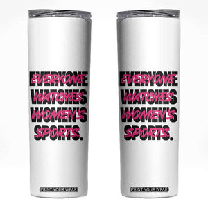 Womens Sports Skinny Tumbler Feminist Body Positivity Inclusive Equality TS10 White Print Your Wear