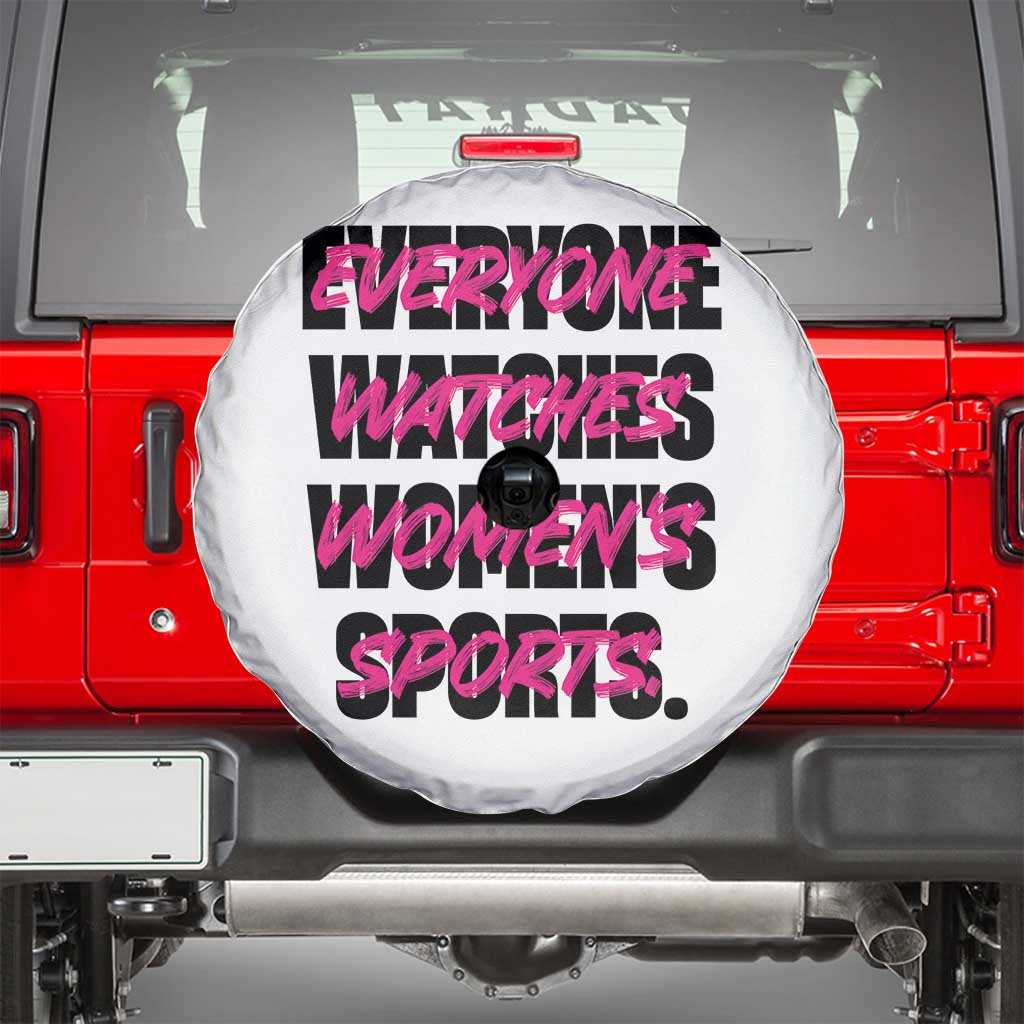 Womens Sports Spare Tire Cover Feminist Body Positivity Inclusive Equality TS10 White Print Your Wear