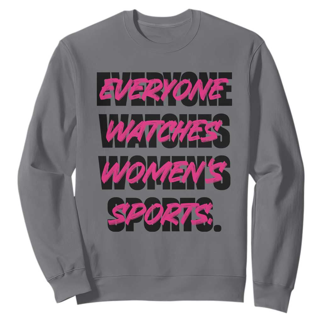 Womens Sports Sweatshirt Feminist Body Positivity Inclusive Equality TS10 Charcoal Print Your Wear