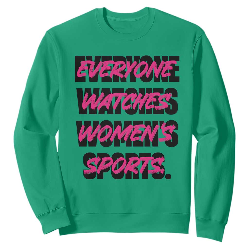 Womens Sports Sweatshirt Feminist Body Positivity Inclusive Equality TS10 Irish Green Print Your Wear