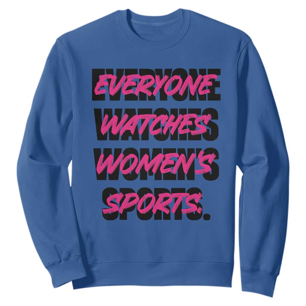 Womens Sports Sweatshirt Feminist Body Positivity Inclusive Equality TS10 Royal Blue Print Your Wear