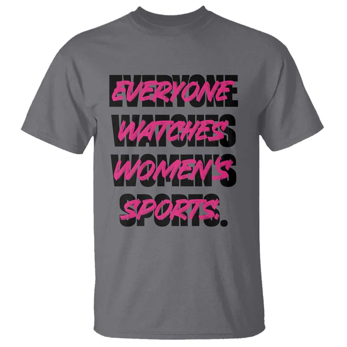 Womens Sports T Shirt Feminist Body Positivity Inclusive Equality TS10 Charcoal Print Your Wear