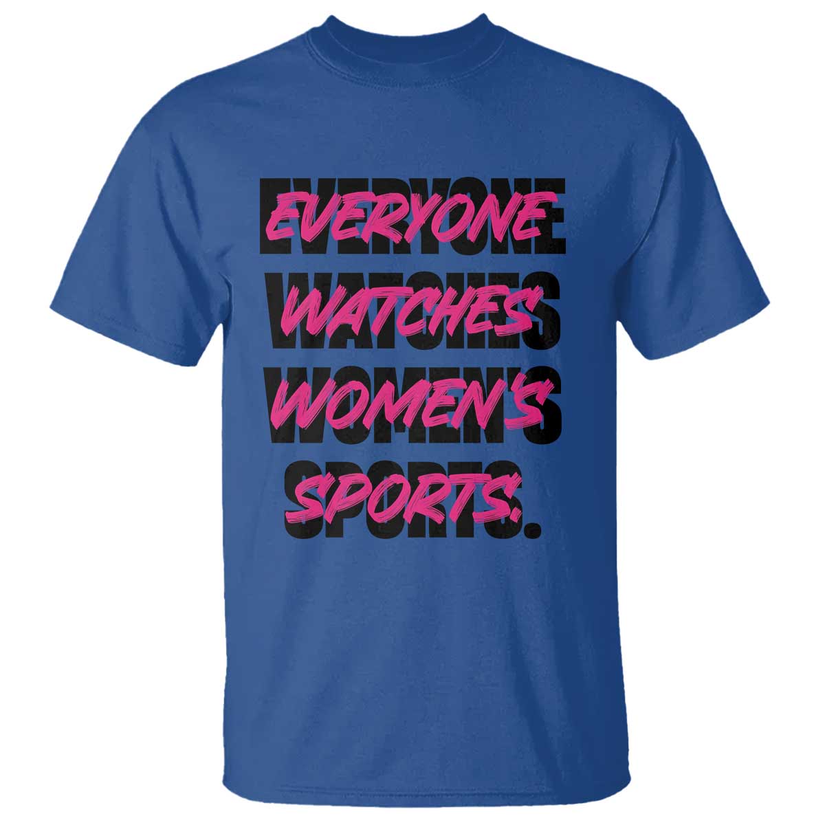 Womens Sports T Shirt Feminist Body Positivity Inclusive Equality TS10 Royal Blue Print Your Wear