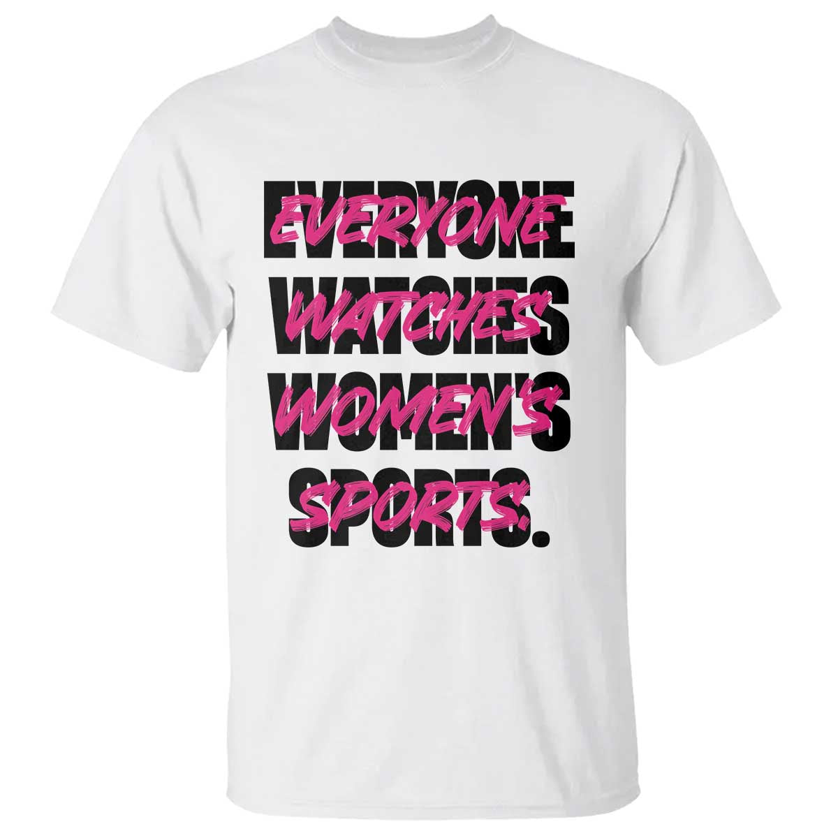 Womens Sports T Shirt Feminist Body Positivity Inclusive Equality TS10 White Print Your Wear