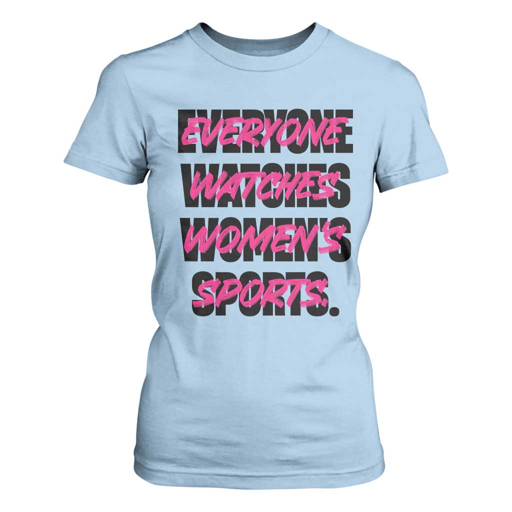 Womens Sports T Shirt For Women Feminist Body Positivity Inclusive Equality TS10 Light Blue Print Your Wear