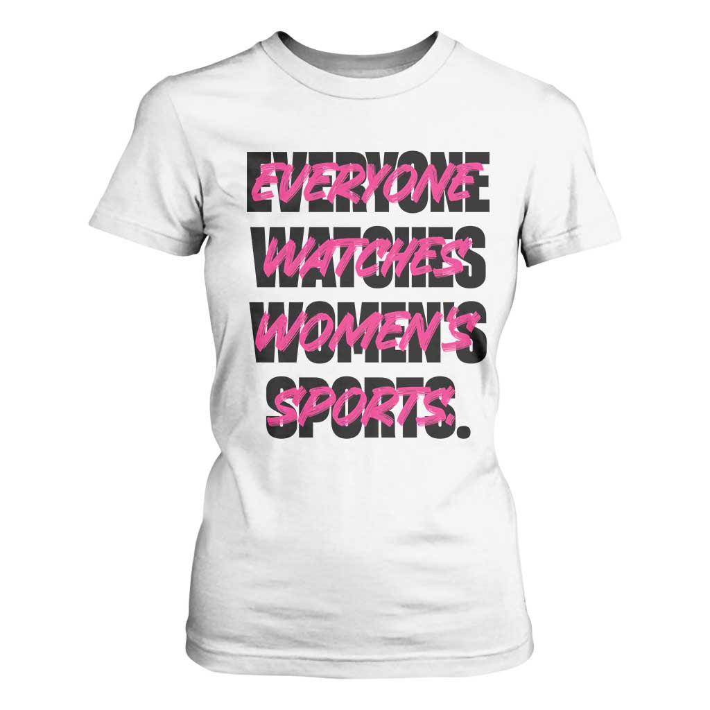 Womens Sports T Shirt For Women Feminist Body Positivity Inclusive Equality TS10 White Print Your Wear