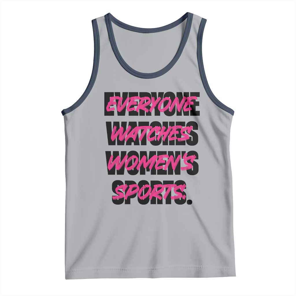 Womens Sports Tank Top Feminist Body Positivity Inclusive Equality TS10 Athletic Heather Navy Print Your Wear