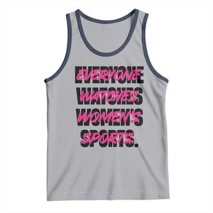 Womens Sports Tank Top Feminist Body Positivity Inclusive Equality TS10 Athletic Heather Navy Print Your Wear