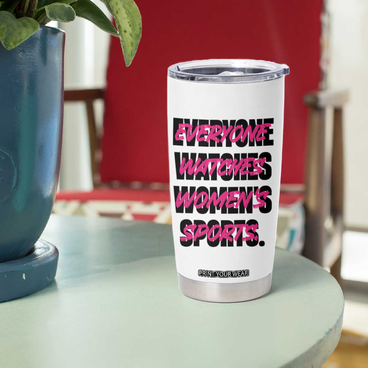 Womens Sports Tumbler Cup Feminist Body Positivity Inclusive Equality TS10 Print Your Wear