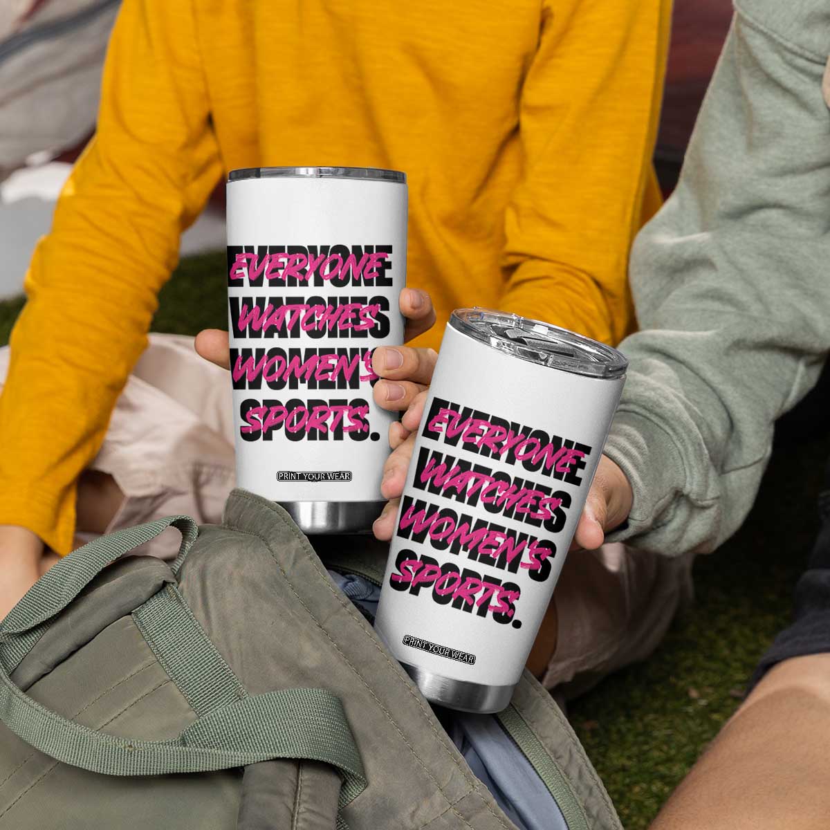 Womens Sports Tumbler Cup Feminist Body Positivity Inclusive Equality TS10 Print Your Wear
