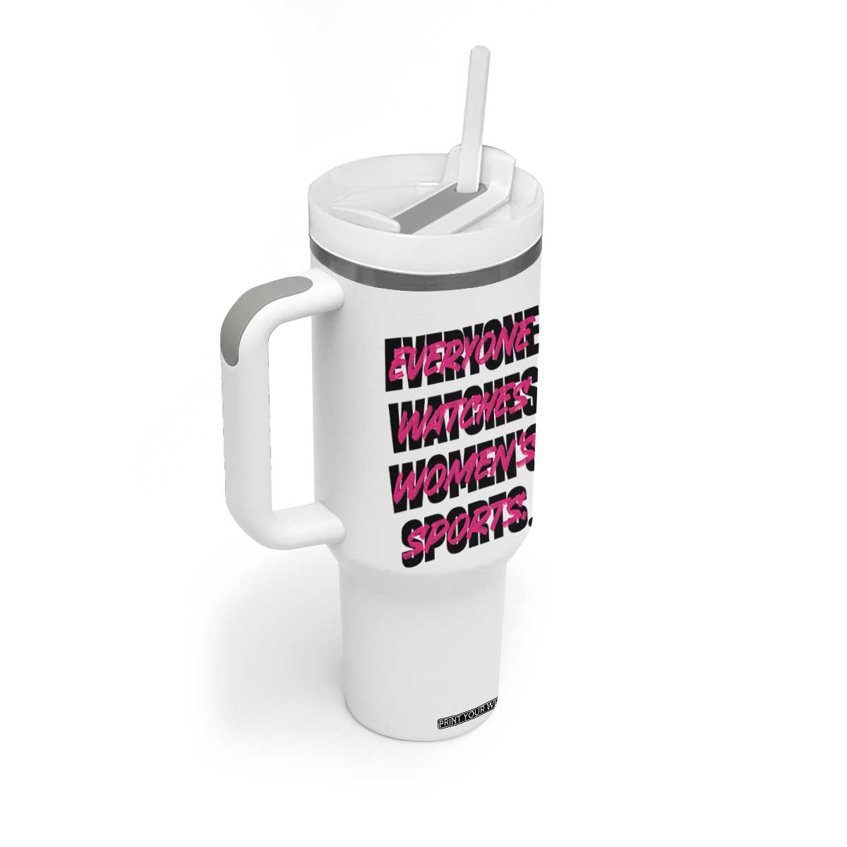 Womens Sports Tumbler With Handle Feminist Body Positivity Inclusive Equality TS10 Print Your Wear