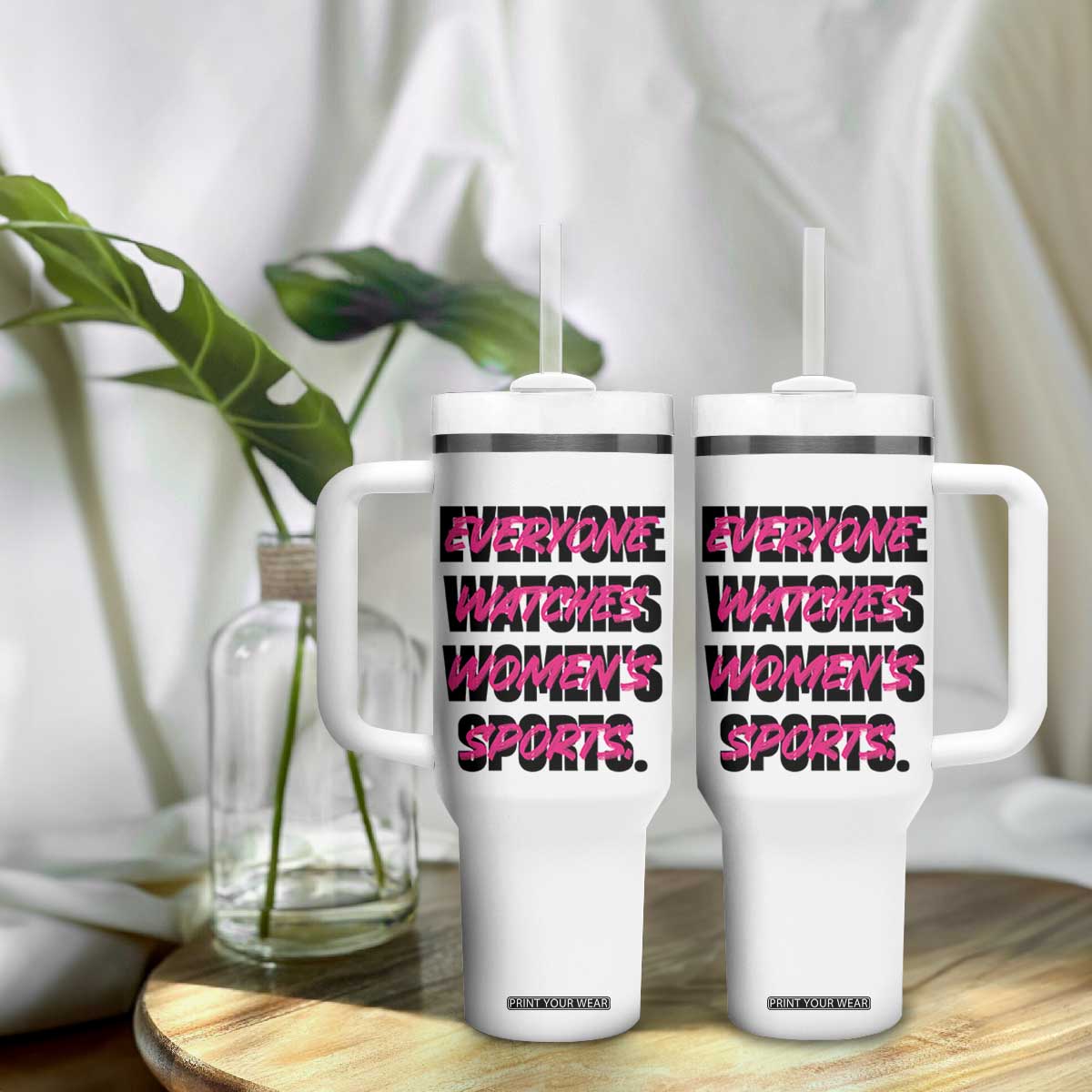 Womens Sports Tumbler With Handle Feminist Body Positivity Inclusive Equality TS10 Print Your Wear