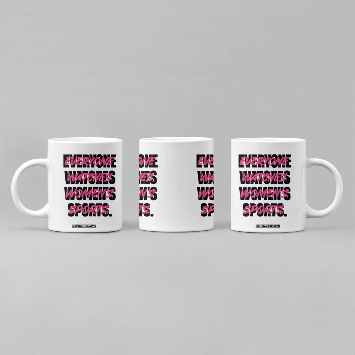 Womens Sports Coffee Mug Feminist Body Positivity Inclusive Equality TS10 Print Your Wear