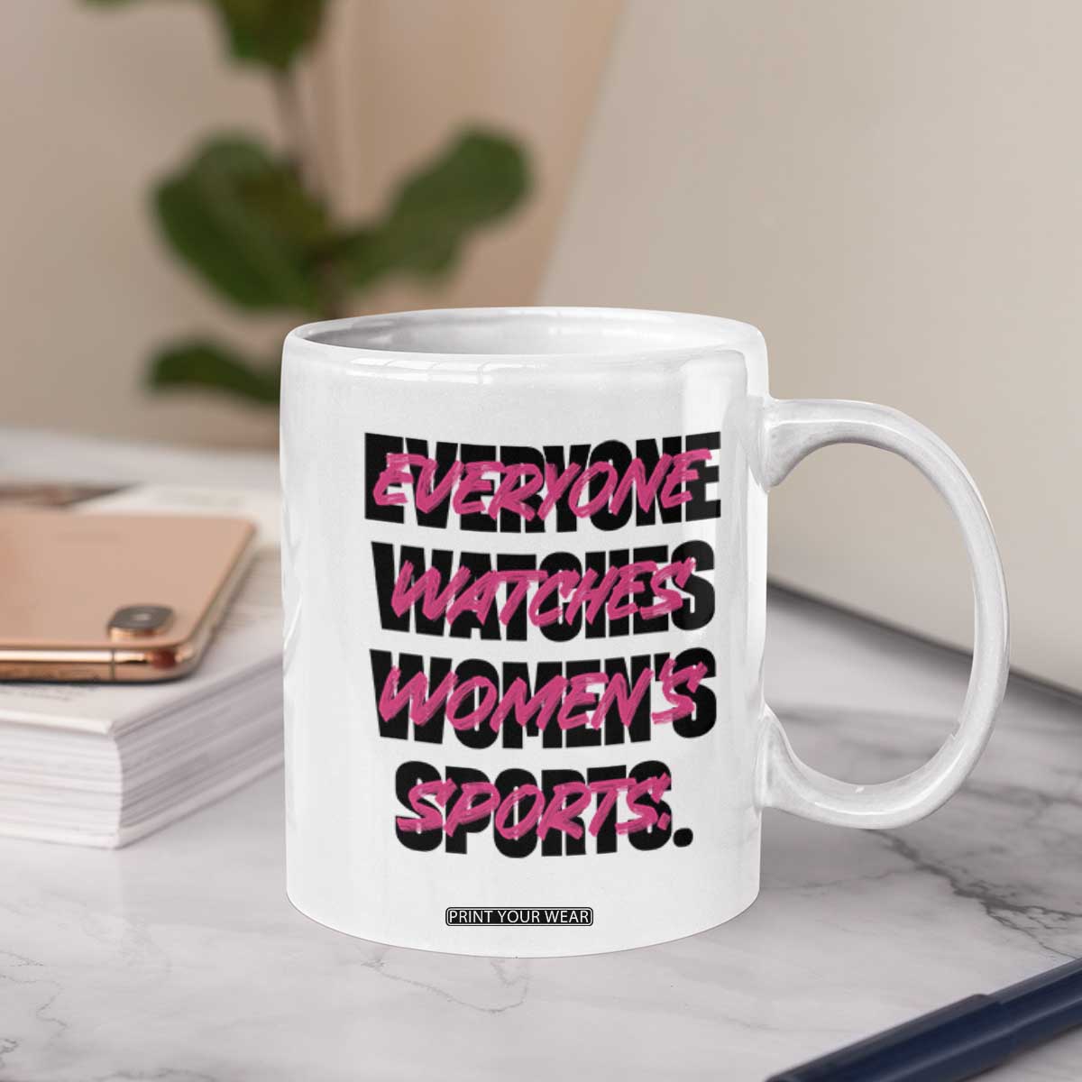 Womens Sports Coffee Mug Feminist Body Positivity Inclusive Equality TS10 Print Your Wear
