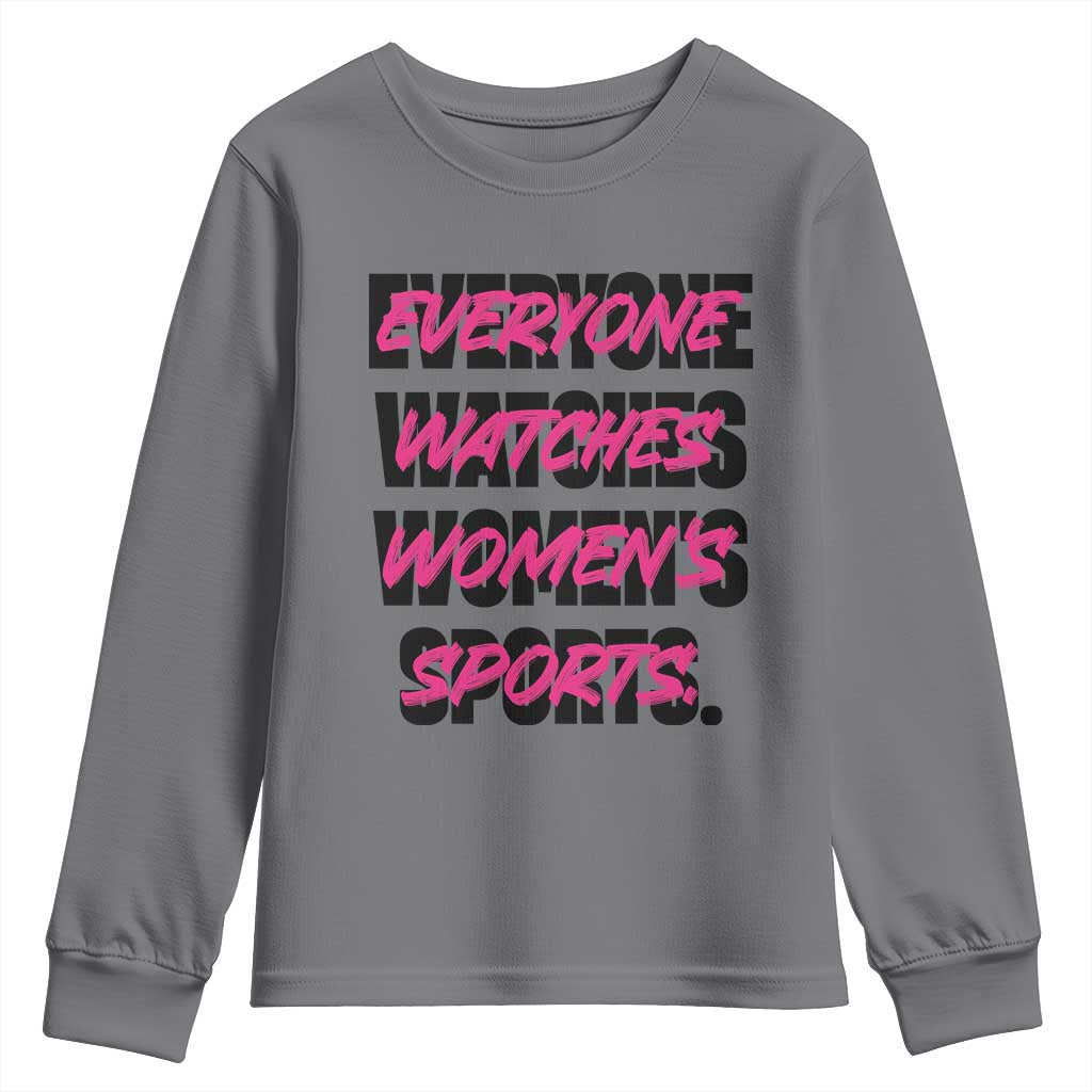 Womens Sports Youth Sweatshirt Feminist Body Positivity Inclusive Equality TS10 Charcoal Print Your Wear