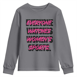 Womens Sports Youth Sweatshirt Feminist Body Positivity Inclusive Equality TS10 Charcoal Print Your Wear