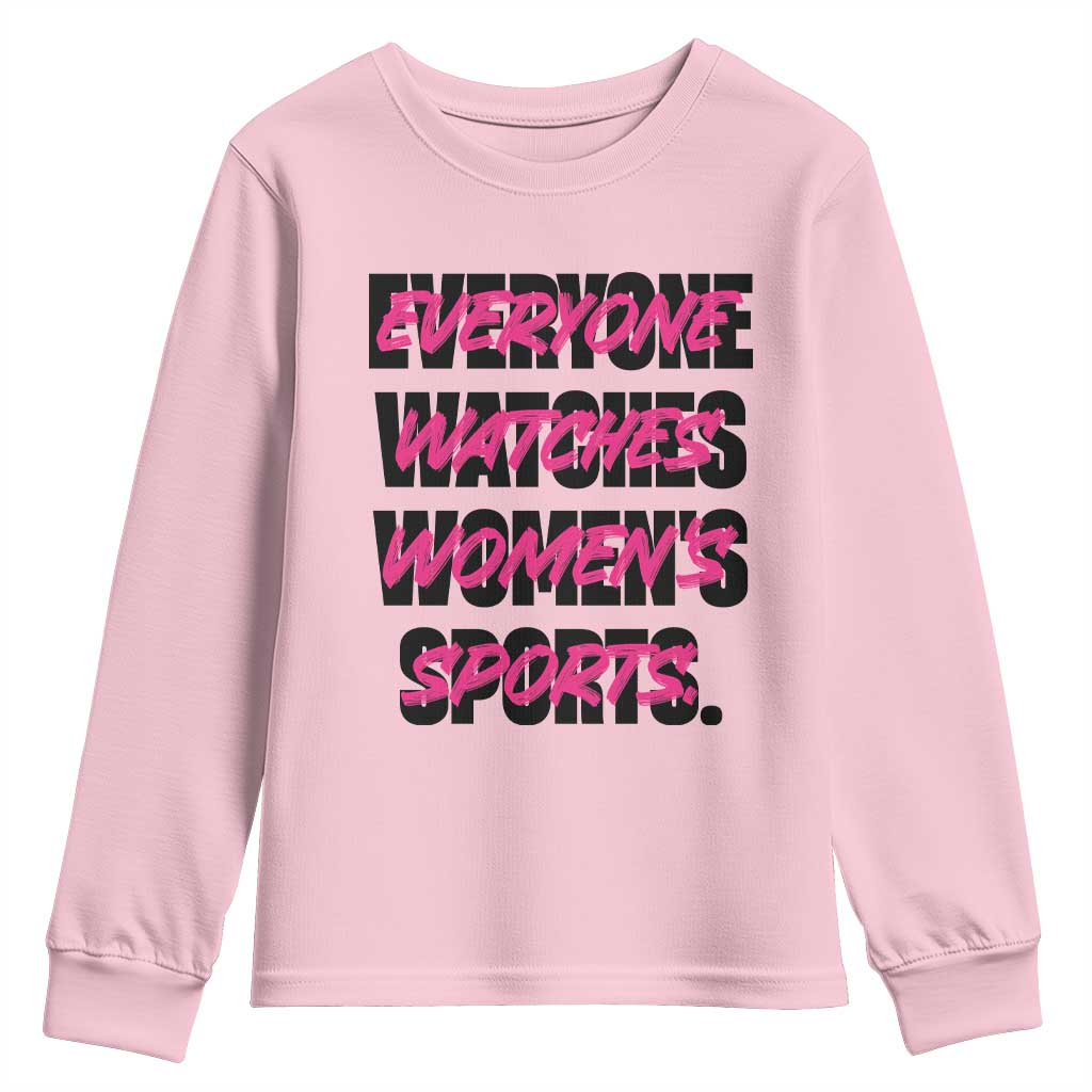 Womens Sports Youth Sweatshirt Feminist Body Positivity Inclusive Equality TS10 Light Pink Print Your Wear