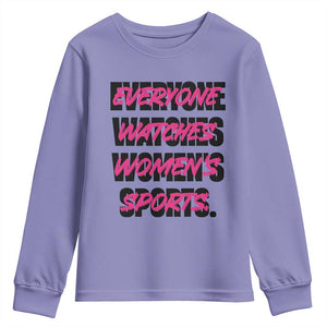 Womens Sports Youth Sweatshirt Feminist Body Positivity Inclusive Equality TS10 Violet Print Your Wear