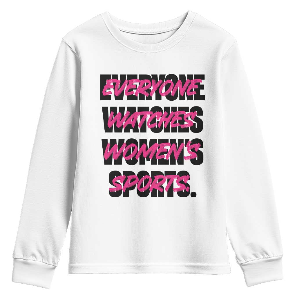 Womens Sports Youth Sweatshirt Feminist Body Positivity Inclusive Equality TS10 White Print Your Wear