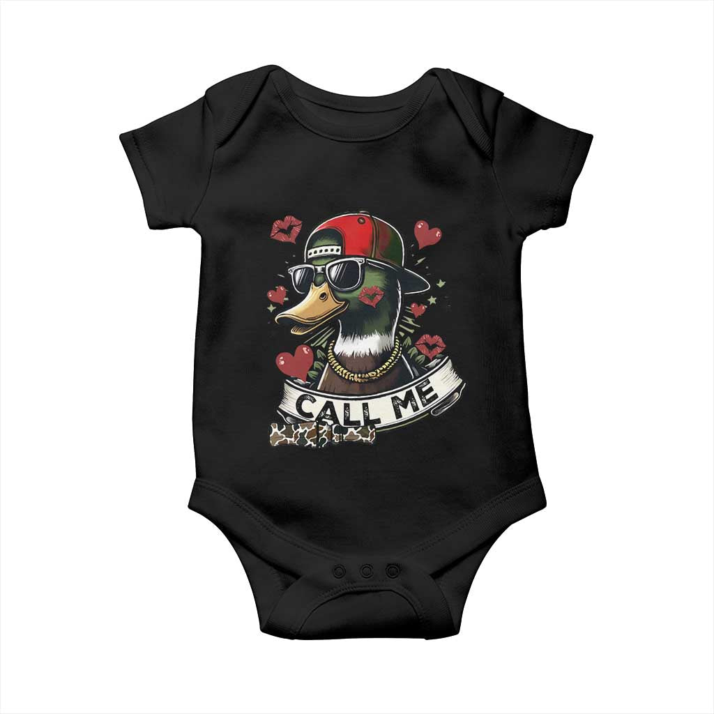 Valentine Mallard Duck Baby Onesie Camo Hunting Valentines Day Gift For Her TS10 Black Print Your Wear