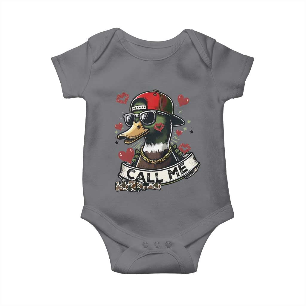 Valentine Mallard Duck Baby Onesie Camo Hunting Valentines Day Gift For Her TS10 Charcoal Print Your Wear