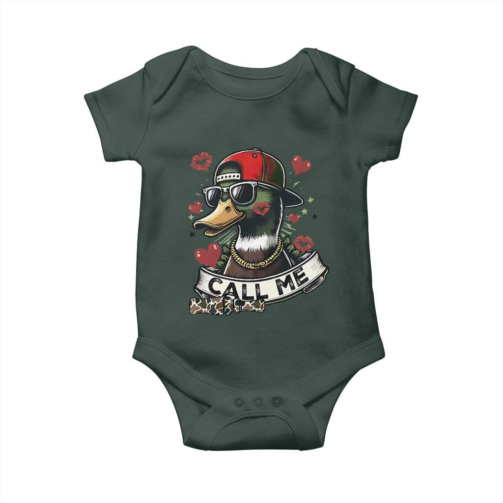 Valentine Mallard Duck Baby Onesie Camo Hunting Valentines Day Gift For Her TS10 Print Your Wear