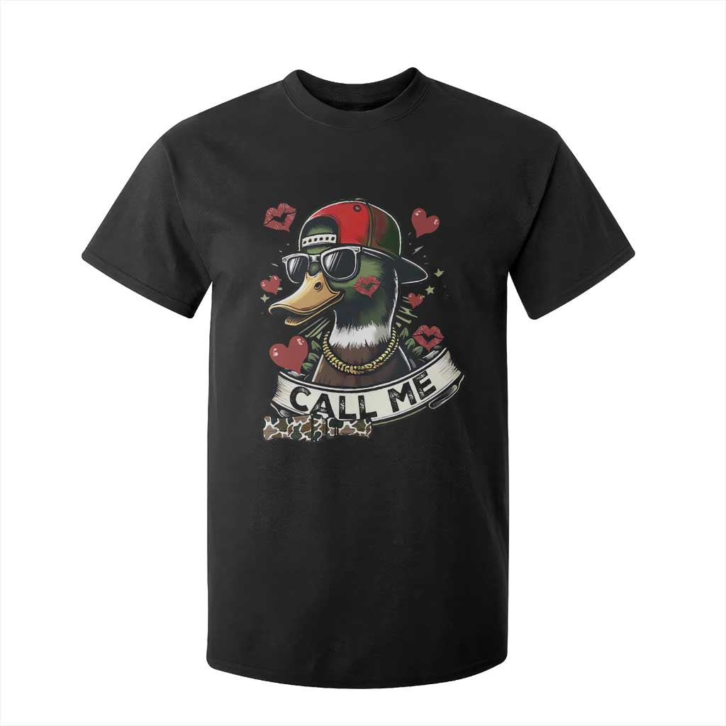 Valentine Mallard Duck T Shirt For Kid Camo Hunting Valentines Day Gift For Her TS10 Black Print Your Wear