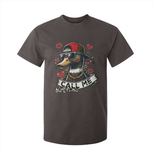 Valentine Mallard Duck T Shirt For Kid Camo Hunting Valentines Day Gift For Her TS10 Dark Chocolate Print Your Wear
