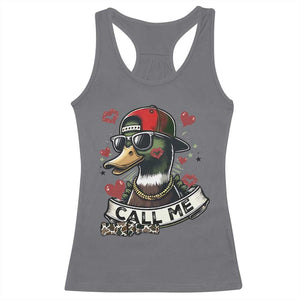 Valentine Mallard Duck Racerback Tank Top Camo Hunting Valentines Day Gift For Her TS10 Charcoal Print Your Wear