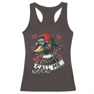 Valentine Mallard Duck Racerback Tank Top Camo Hunting Valentines Day Gift For Her TS10 Dark Chocolate Print Your Wear