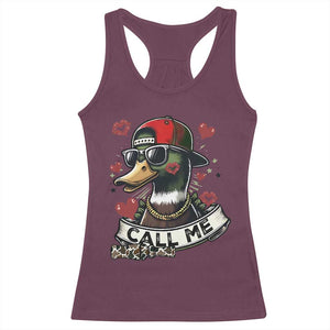 Valentine Mallard Duck Racerback Tank Top Camo Hunting Valentines Day Gift For Her TS10 Maroon Print Your Wear
