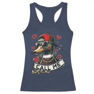 Valentine Mallard Duck Racerback Tank Top Camo Hunting Valentines Day Gift For Her TS10 Navy Print Your Wear
