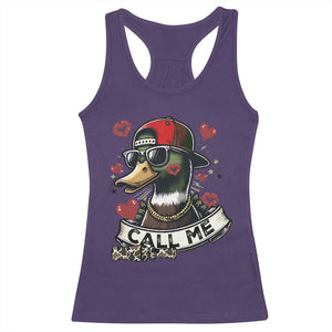 Valentine Mallard Duck Racerback Tank Top Camo Hunting Valentines Day Gift For Her TS10 Purple Print Your Wear
