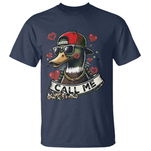 Valentine Mallard Duck T Shirt Camo Hunting Valentines Day Gift For Her TS10 Navy Print Your Wear