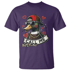 Valentine Mallard Duck T Shirt Camo Hunting Valentines Day Gift For Her TS10 Purple Print Your Wear