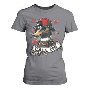 Valentine Mallard Duck T Shirt For Women Camo Hunting Valentines Day Gift For Her TS10 Charcoal Print Your Wear