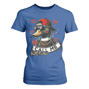 Valentine Mallard Duck T Shirt For Women Camo Hunting Valentines Day Gift For Her TS10 Royal Blue Print Your Wear