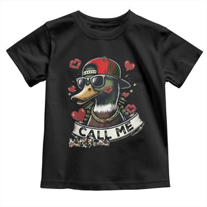 Valentine Mallard Duck Toddler T Shirt Camo Hunting Valentines Day Gift For Her TS10 Black Print Your Wear