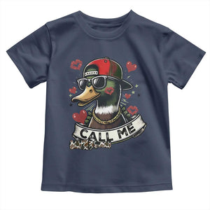 Valentine Mallard Duck Toddler T Shirt Camo Hunting Valentines Day Gift For Her TS10 Navy Print Your Wear