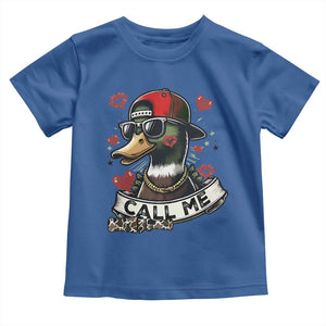 Valentine Mallard Duck Toddler T Shirt Camo Hunting Valentines Day Gift For Her TS10 Royal Blue Print Your Wear
