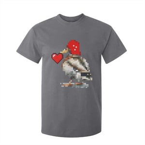 Pixel Valentine Mallard Duck T Shirt For Kid Hunting Valentines Day Gift For Her TS10 Charcoal Print Your Wear